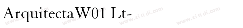 ArquitectaW01 Lt字体转换